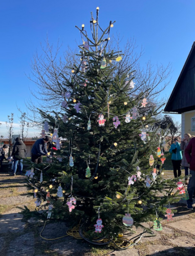 Wir schmücken den Christbaum in Rassach!